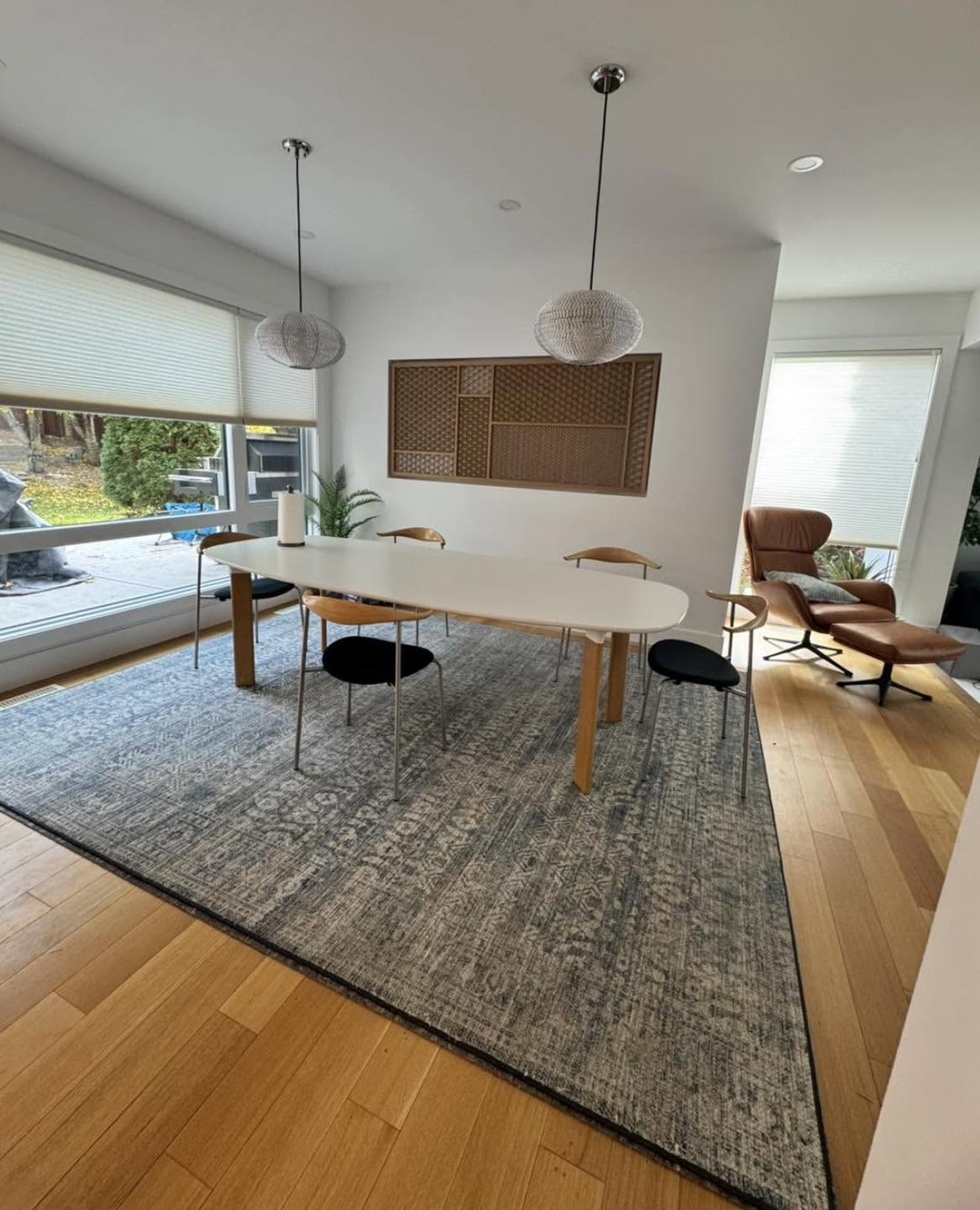 Mopped and vacuumed hardwood floor